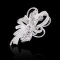 Black Silver Tone Flower Pearl Look Nine Designs Metal Brooch Pin view 12