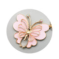 Enamel Butterfly Keychain Rhinestone Metal Insect Bag Charm view 5