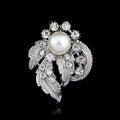 Silver Tone Flower Metal Brooch Pin 2.5 x 3.5 cm for Jackets and Lapels view 2
