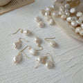 Gold-Tone Fishhook Baroque Freshwater Pearl Drop Earrings view 3