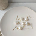 Gold-Tone Fishhook Baroque Freshwater Pearl Drop Earrings view 4