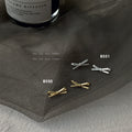 Mini Matte Bow Ribbon Stud Earrings Gold And Silver view 4