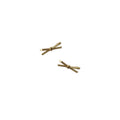 Mini Matte Bow Ribbon Stud Earrings Gold And Silver view 5