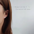 Mini Matte Bow Ribbon Stud Earrings Gold And Silver view 2
