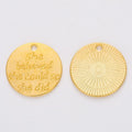 She Believed Quote Charm in 5 Metal Finishes for Jewelry Making view 10