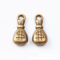 Dollar Money Bag Metal Charm 2 Finish Options Craft Supply view 6