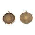 Round 20mm Cabochon Bezel Pendant Trays in 2 Finishes view 6