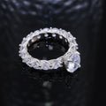 Round Center Stone Eternity Band Ring With Pavé Setting view 4