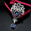 Black Silver Tone Crown Crystal Five Designs Metal Brooch Pin view 6