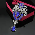 Black Silver Tone Crown Crystal Five Designs Metal Brooch Pin view 8