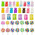 Multicolor Lollipop Glossy Charms for Jewelry and Craft Projects view 1