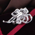Black Silver Tone Ribbon Bow Crystal Metal Brooch Pin 1 Pictured Designs view 2