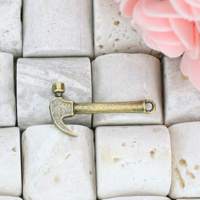 28x15mm Double-Sided Alloy Hammer Charm Pendant