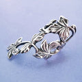 Silver Tone Hollow Leaf Vine Clip On Ear Cuff No Piercing view 3