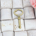 Heart Cutout Vintage Key Metal Charm in Three Finishes view 2