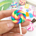 Multicolor Lollipop Glossy Charms for Jewelry and Craft Projects view 3