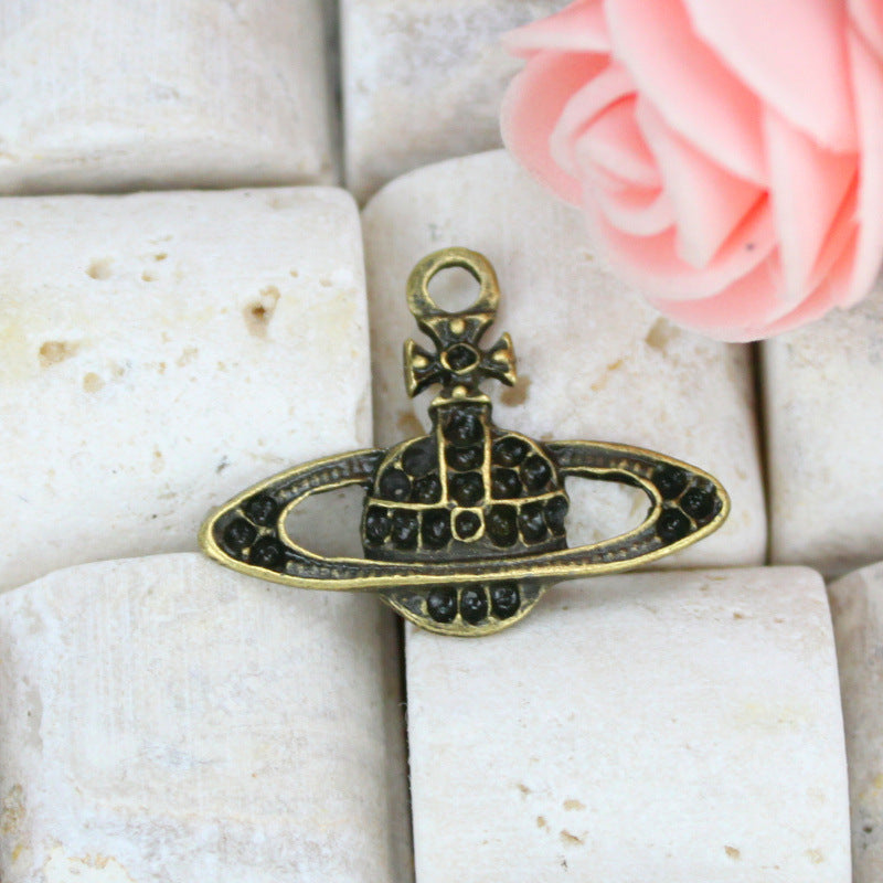 25x19mm Vintage Galaxy Planet Alloy Charm Pendant