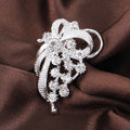 Black Silver Tone Ribbon Bow Crystal Metal Brooch Pin 1 Pictured Designs 1 Pictured view 3