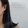 Gold Star and Crescent Moon Huggie Hoop Drop Earrings Pair view 3
