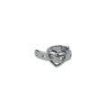 Silver Heart Belt Buckle Open Clip Ear Cuff Jewelry view 5