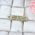 30x8mm Double-Sided Rectangular Letter Alloy Charm Pendant