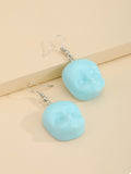 Pastel Doll Face Resin Hook Earrings in Three Colors view 5