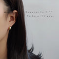 Gold And Silver Tone Polished Chunky C Shape Stud Earrings view 3