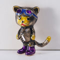Cartoon Aviator Cat Brooch in Red Boots or Purple Boots view 6