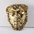 Sculpted Classical Face Brooch in Gold and Silver Tones view 6
