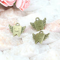Winged Tooth Alloy Charm Pendant in 3 Metal Finishes view 2