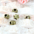 Star Spacer Bead Antique Tone Alloy Jewelry Making Component in 2 Finishes view 3