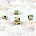 Square Fortune Character Large-Hole Metal Spacer Beads view 1