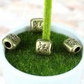 Square Fortune Character Large-Hole Metal Spacer Beads view 3