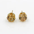 Eighteen Color Round Faceted Solitaire Stud Earrings view 6