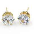 Eighteen Color Round Faceted Solitaire Stud Earrings view 8