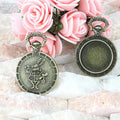 20mm Vintage Rabbit Pocket Watch Cabochon Tray Pendant Setting
