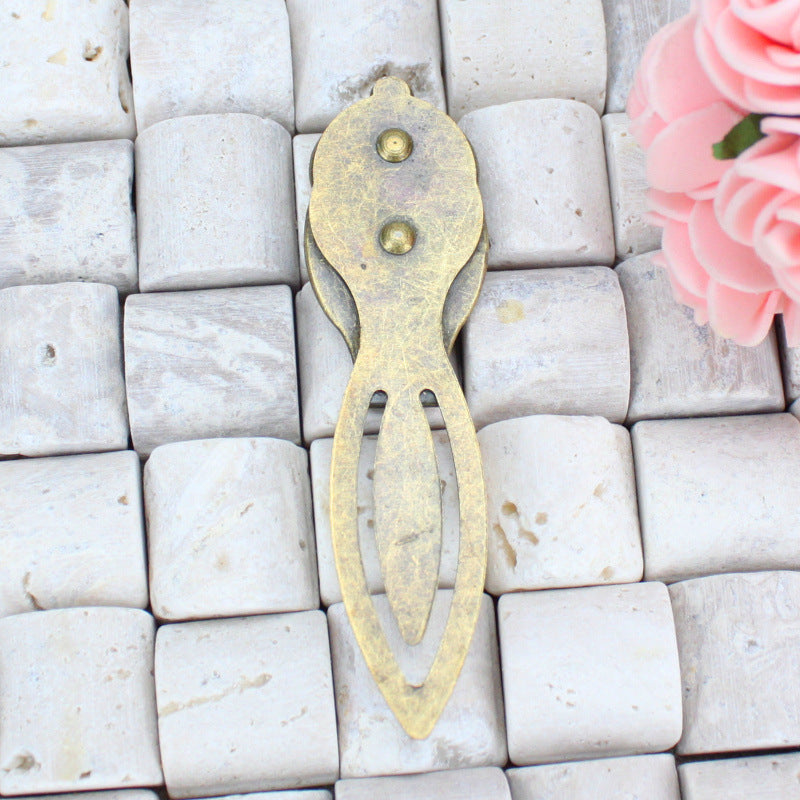 25x18mm Vintage Alloy Cabochon Bookmark Bezel Setting