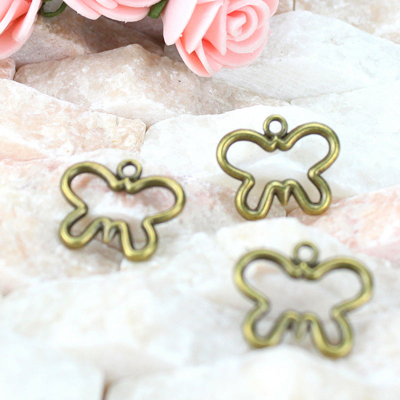 20x17mm Alloy Hollow Butterfly Charm Pendant