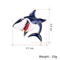 Blue Silver Tone Fish Enamel Metal Brooch Pin for Jackets and Lapels view 2