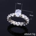 Round Center Stone Eternity Band Ring With Pavé Setting view 5