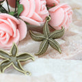 Textured Starfish Metal Charm with Three Finish Options view 2