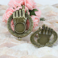 Palm Hand Round Pendant Tray Jewelry Making Component view 1