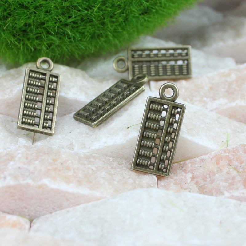 19x8mm Vintage Abacus Alloy Charm Pendant
