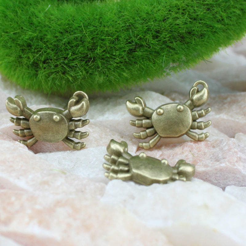 23x16mm Vintage Alloy Crab Charm Pendant
