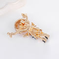 Red Gold Tone Flower Enamel Metal Brooch Pin 3.7 x 3.2 cm view 4