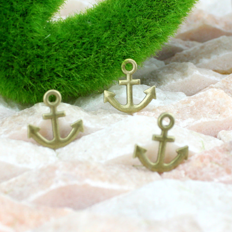 DIY Vintage Alloy Anchor Charm Pendant 17x16mm