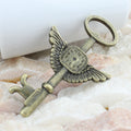 74x44mm Vintage Clock Wing Key Alloy Charm Pendant