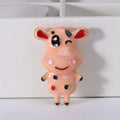 Enamel Cow Figure Brooch Decorative Metal Pin For Jackets And Lapels view 8