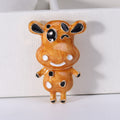Enamel Cow Figure Brooch Decorative Metal Pin For Jackets And Lapels view 7