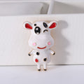 Enamel Cow Figure Brooch Decorative Metal Pin For Jackets And Lapels view 9